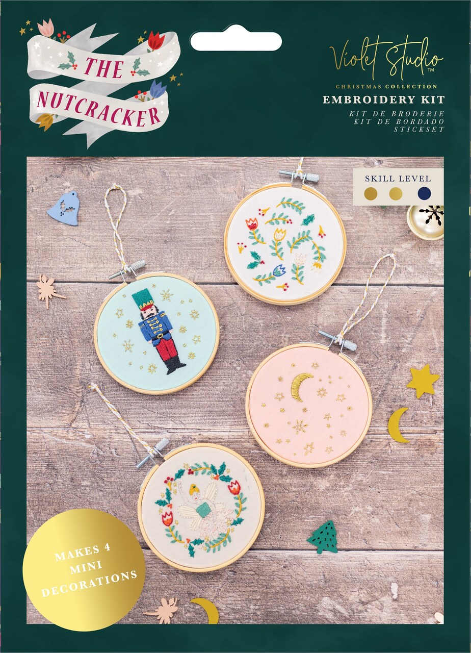 Violet Studio Mini Embroidery Hoops 4/Pkg-The Nutcracker